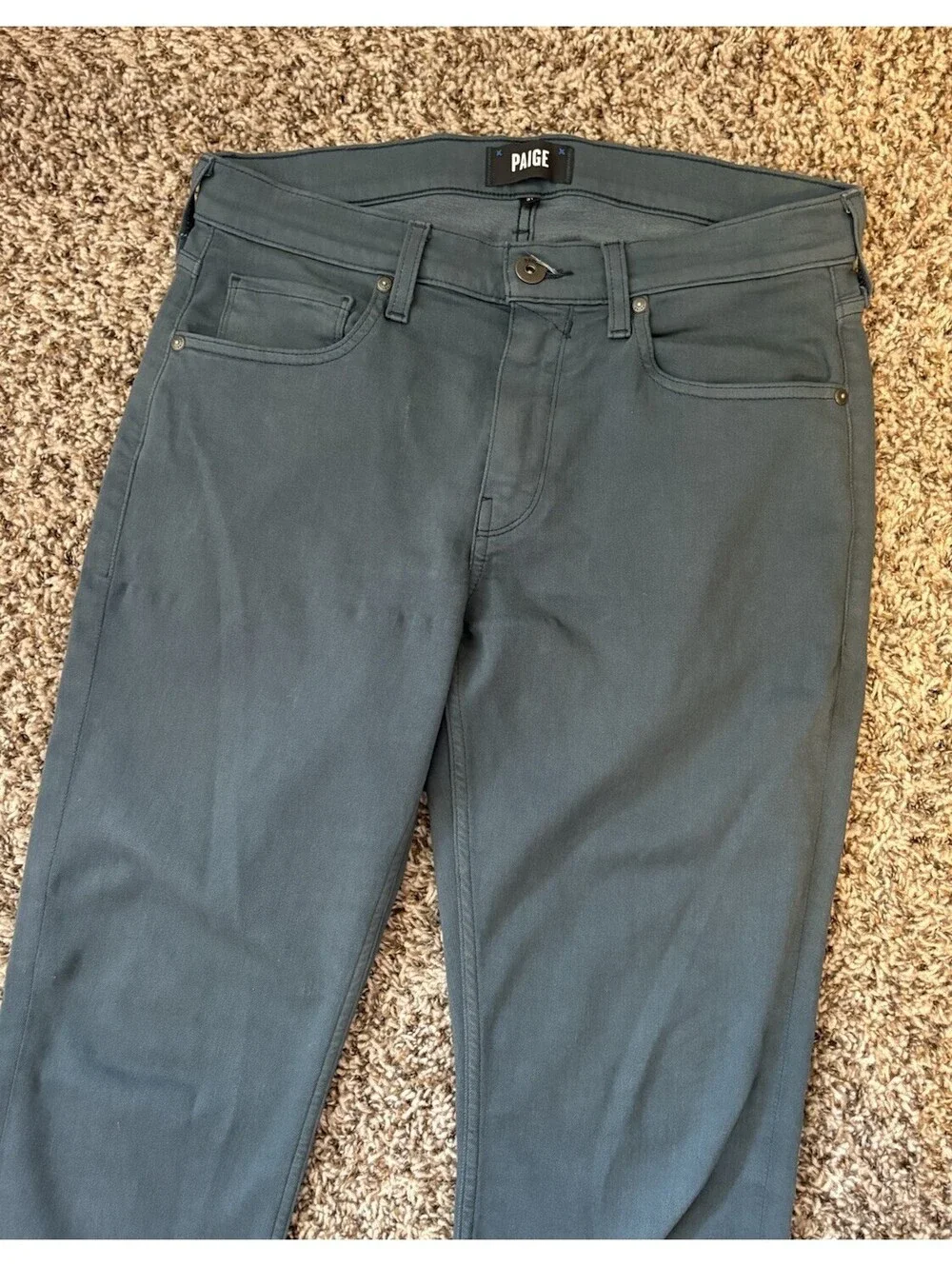 Paige Lennox Men's Jeans Storm Sky Denim Slim Straight Size 31 - Pre/Owned
